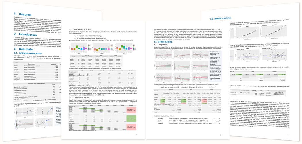 Analyse statistique multivariée réalisée avec RStudio
